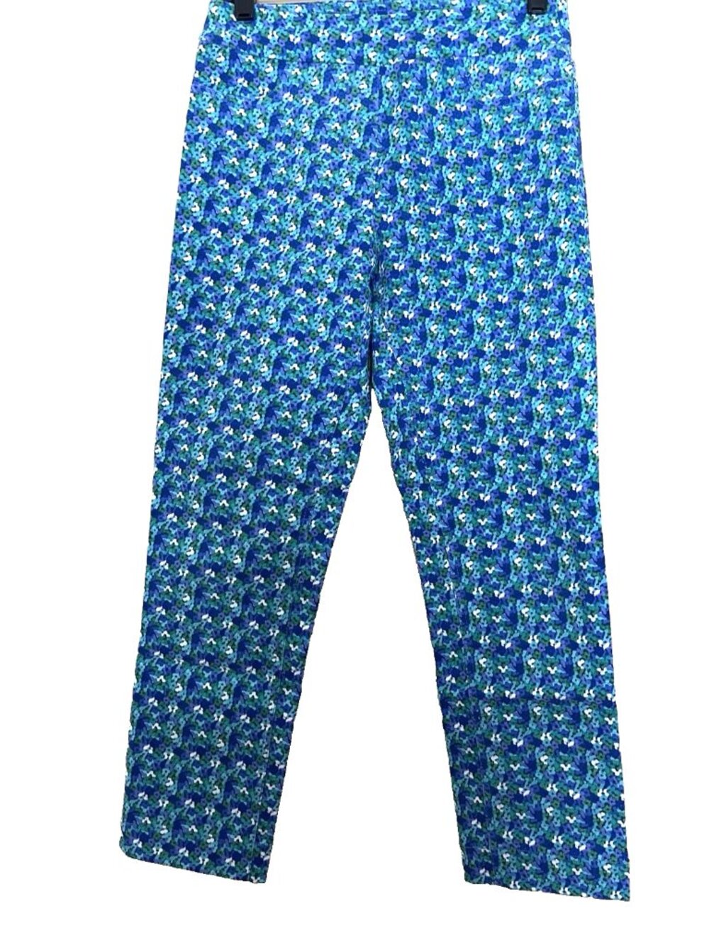 Soft Surroundings Skinny Pull-on Slim-Sation Pants Size XS Floral Print Stretch